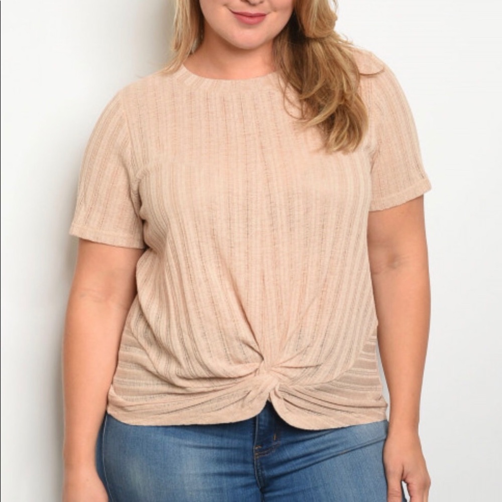 Sale! Twist Front Sand Blouse.